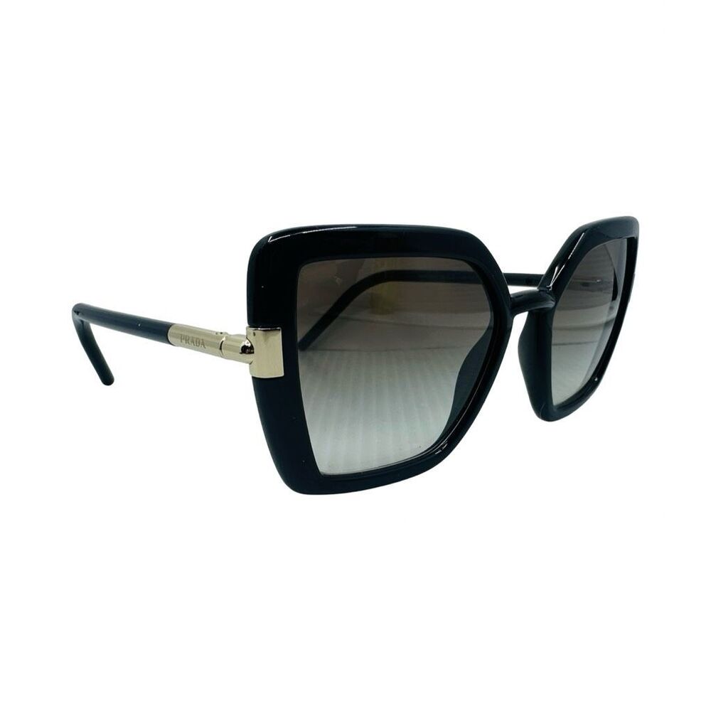 Prada SPR 09W 1AB-0A7 Black / Gold Tone Oversized Sunglasses 54-20-140 - Picture 4 of 9